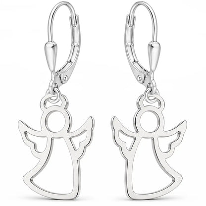 Engel Ohrringe Kinder 925 Silber – Glücksengel Schmuck Bild 1