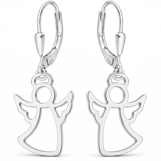 Engel Ohrringe Kinder 925 Silber – Glücksengel Schmuck Bild 1