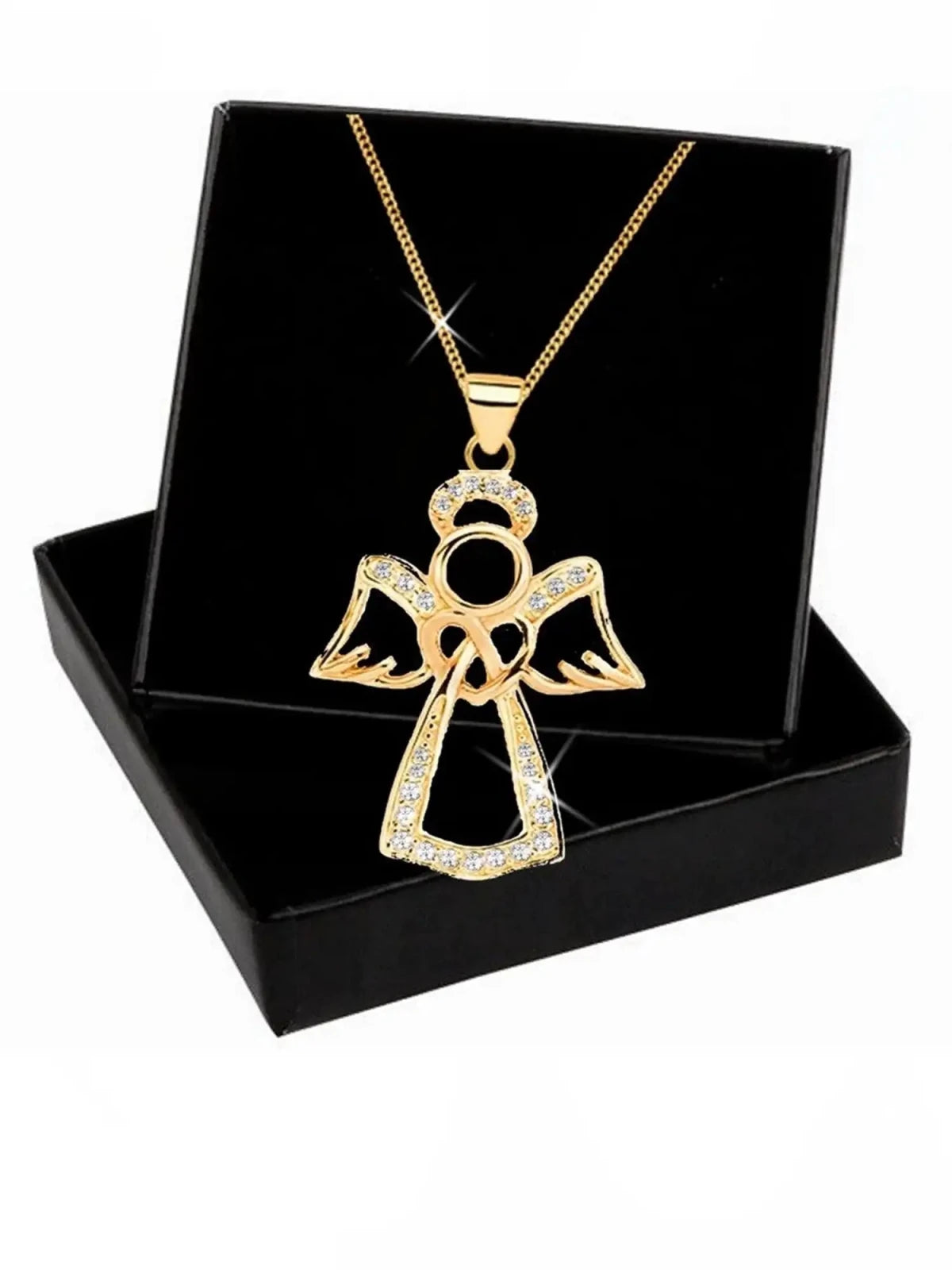 Goldene Engel Herz - Kette - dein Glücksbringer 38 cm Bild 3