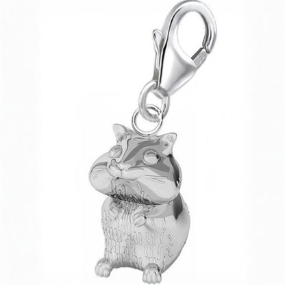 Hamster Charm Silber 925 – Tierwelt Anhänger Bild 1