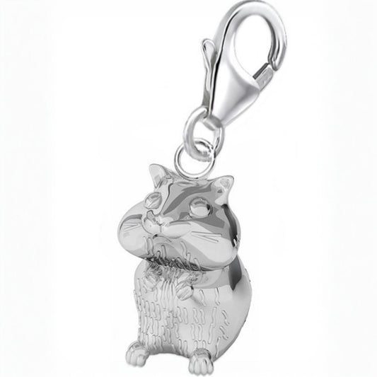 Hamster Charm Silber 925 – Tierwelt Anhänger Bild 1