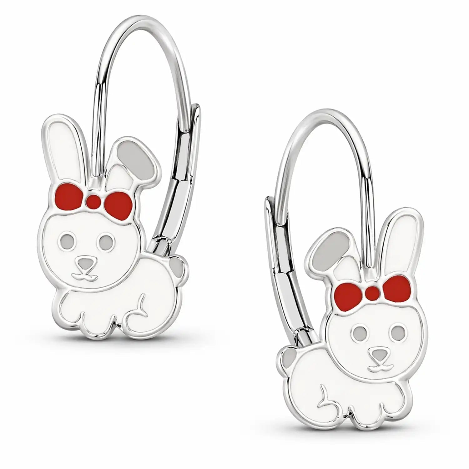 Hase Ohrringe Kinder Silber 925 – Kaninchen Ohrhänger Bild 1