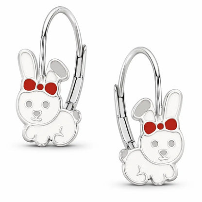 Hase Ohrringe Kinder Silber 925 – Kaninchen Ohrhänger Bild 1