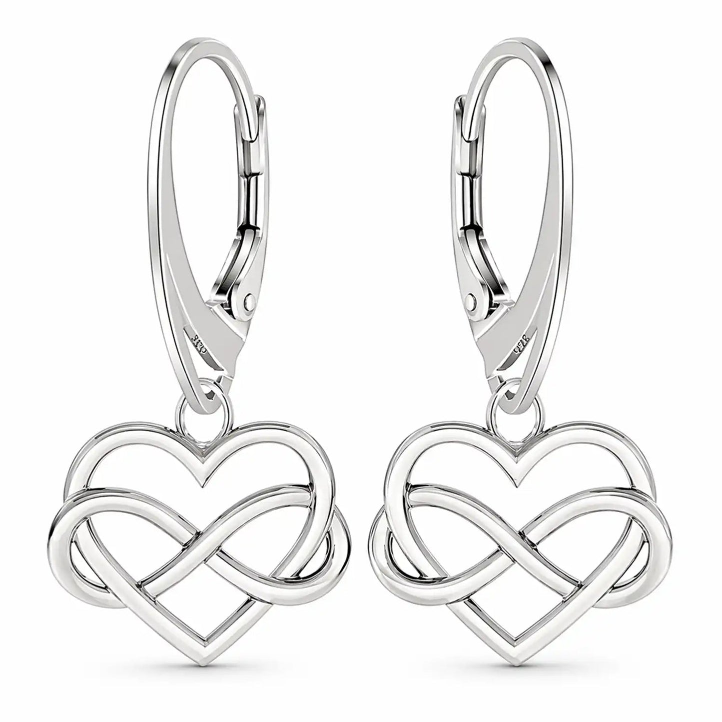 Herz Ohrringe Unendlichkeit 925 Silber Infinity Schmuck Bild 1
