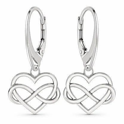 Herz Ohrringe Unendlichkeit 925 Silber Infinity Schmuck Bild 1