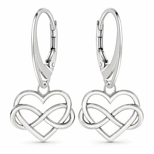 Herz Ohrringe Unendlichkeit 925 Silber Infinity Schmuck Bild 1