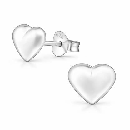 Herz Ohrstecker 925 Silber – Alltag Schmuck Bild 1