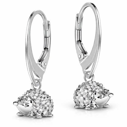 Igel Ohrhänger 925 Silber – liebevoller Tier Schmuck Bild 1