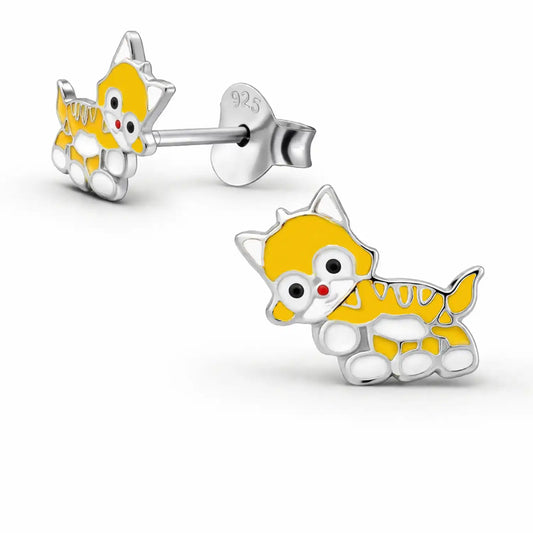 Katzenbaby Ohrstecker Kinder 925 Silber – Katze Bild 1