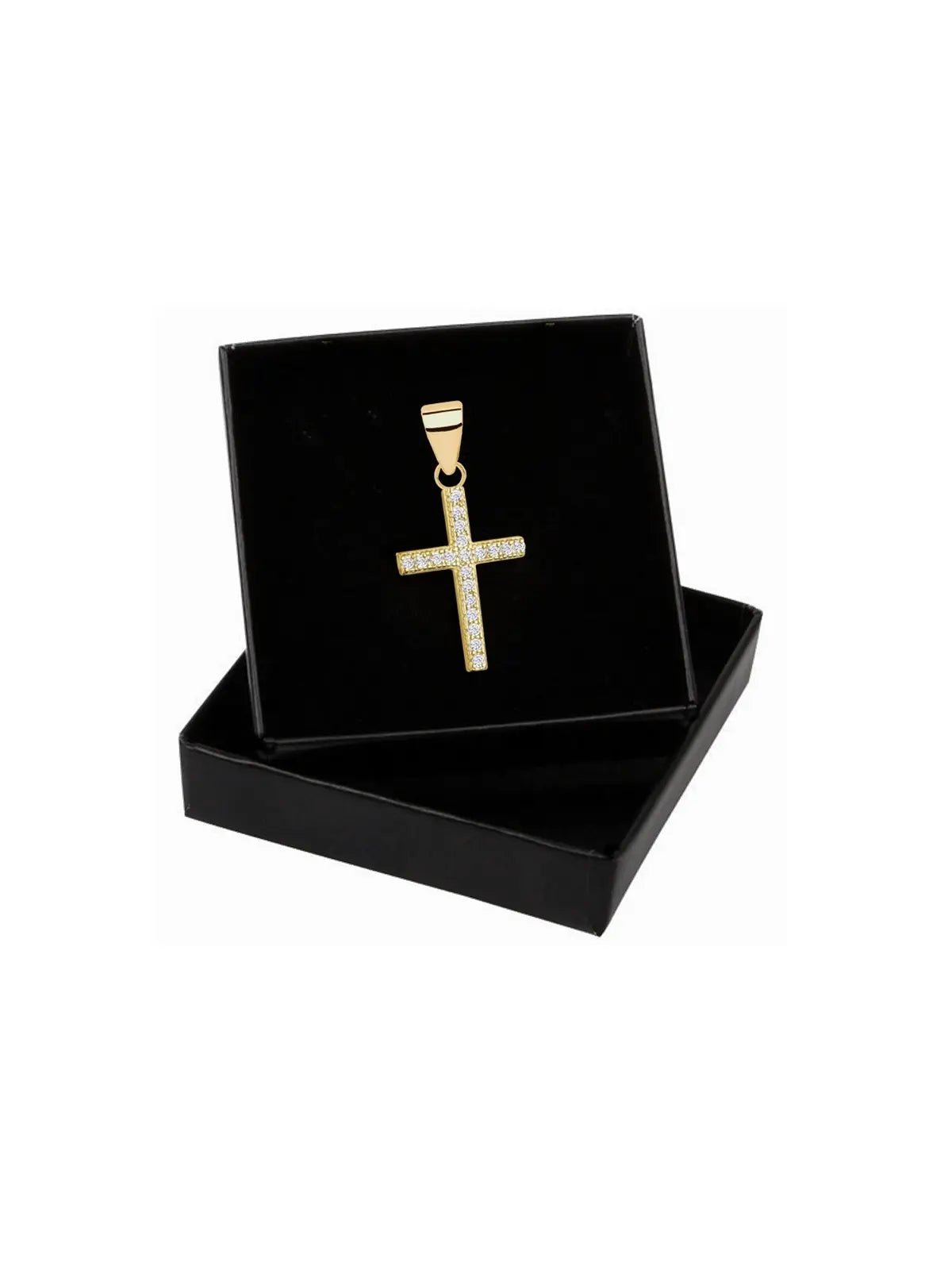 Kettenanhänger Gold Kreuz 18K vergoldet mit Zirkonia Bild 2