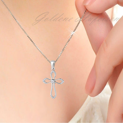 Kettenanhänger Kreuz Silber 925 Zirkonia Echtschmuck Bild 2