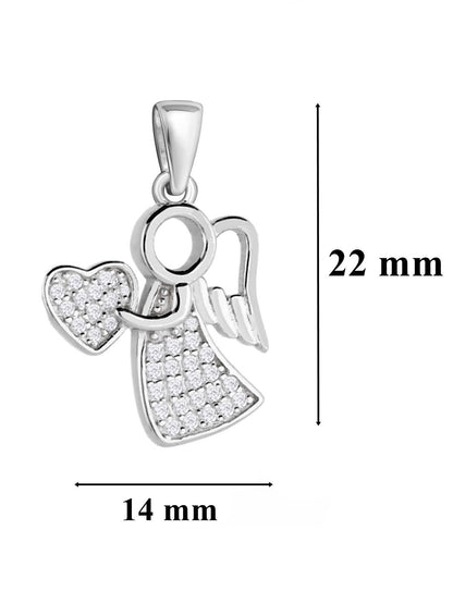 Kettenanhänger Silber Engel 925 Diamant Zirkonia Bild 2