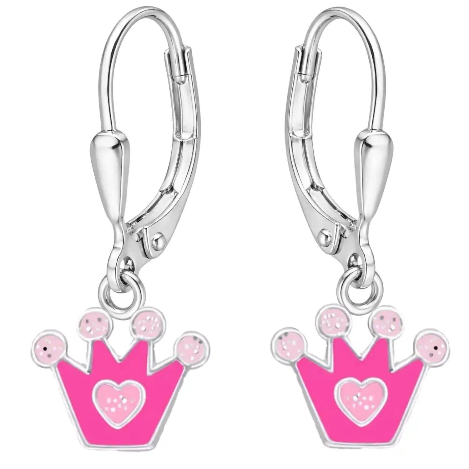 Kinder Ohrringe Krone 925 Silber Prinzessin Ohrhänger Bild 1