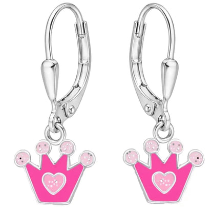 Kinder Ohrringe Krone 925 Silber Prinzessin Ohrhänger Bild 1