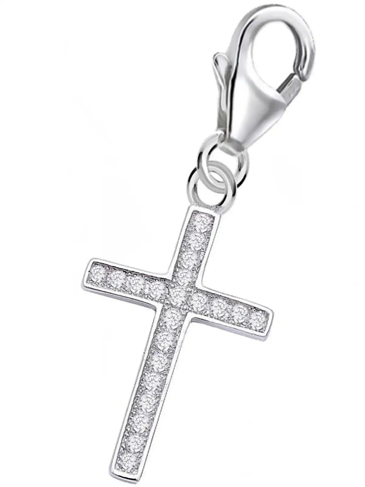 Kreuz Charm aus 925 Sterling Silber - Anhänger für Armband Bild 1