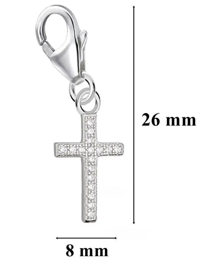 Kreuz Charm für zeitlose Armbänder, Echtsilber Bild 2