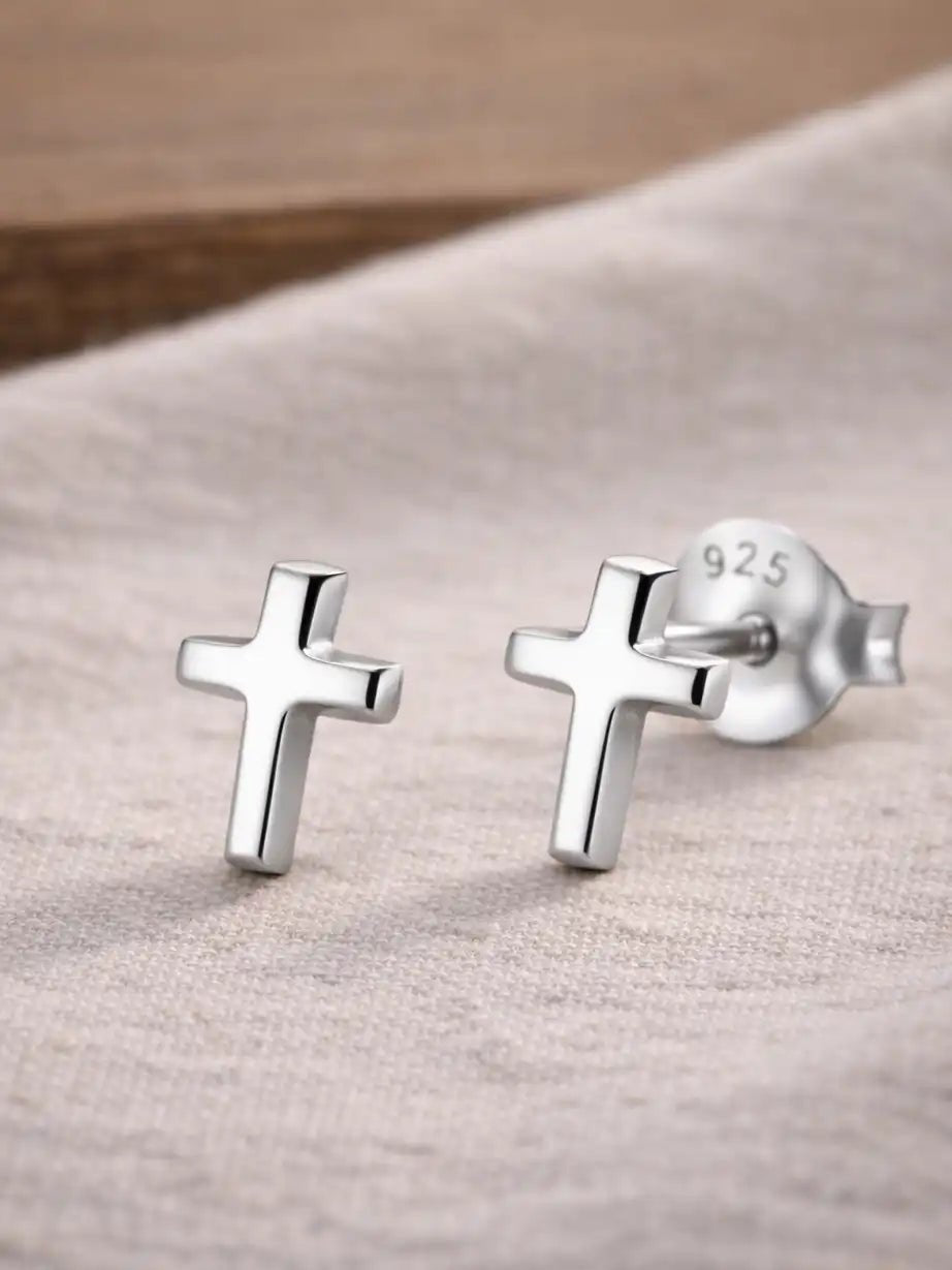 Kreuz Ohrstecker Silber, 23489 Bild 2