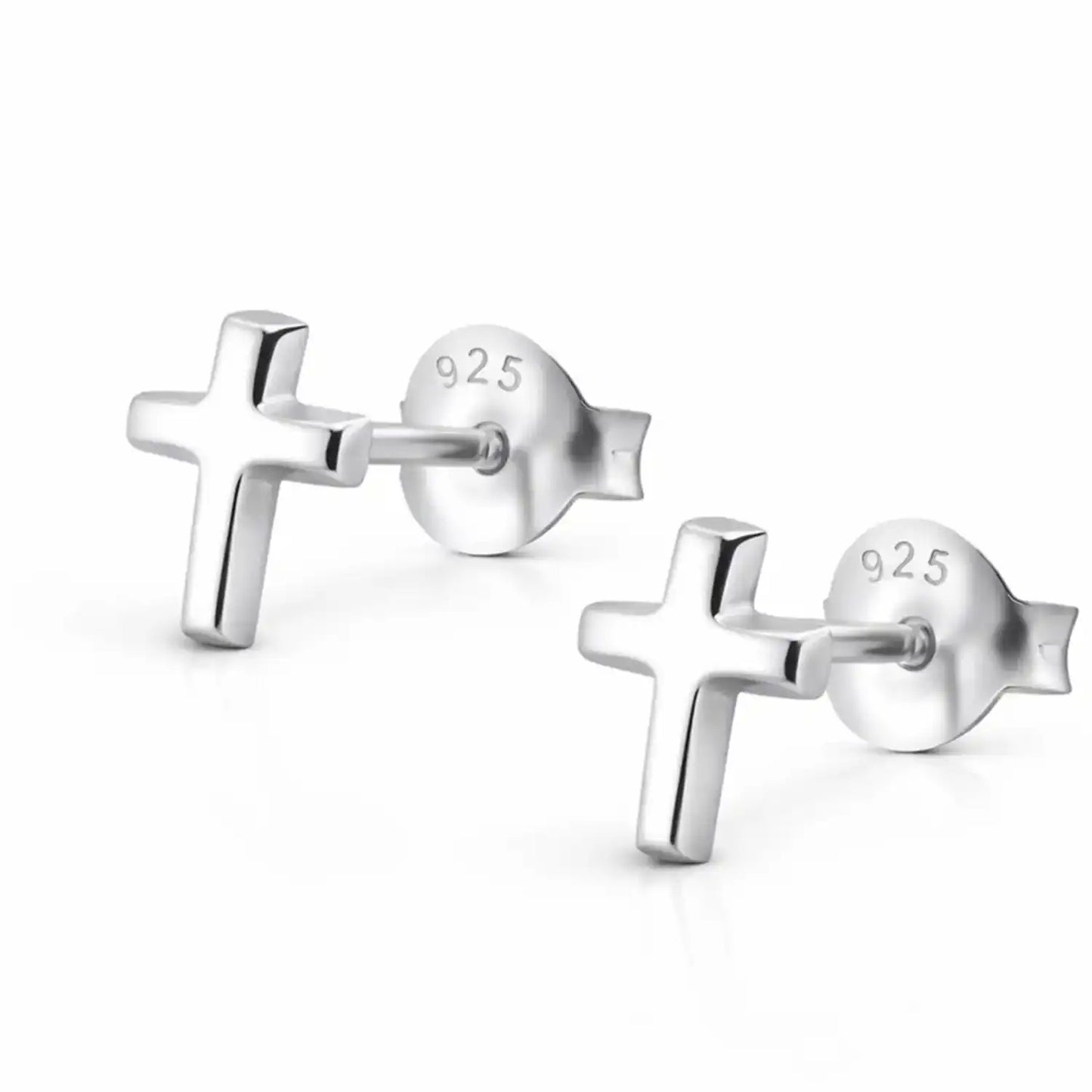 Kreuz Ohrstecker Silber, 23489 Bild 1