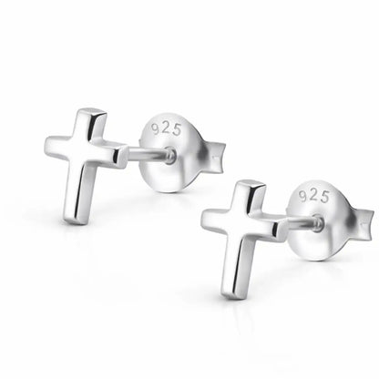 Kreuz Ohrstecker Silber, 23489 Bild 1