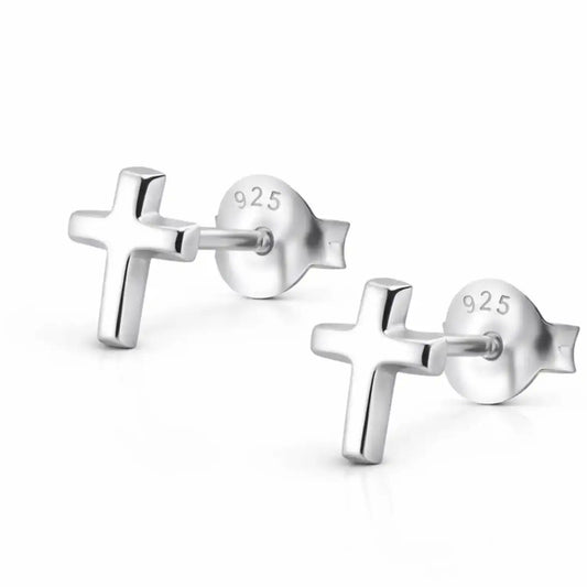 Kreuz Ohrstecker Silber, 23489 Bild 1