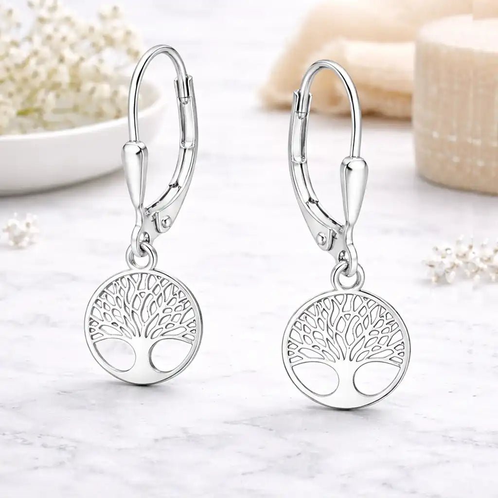 Lebensbaum Ohrringe Kinder 925 Silber – Leicht Bild 2