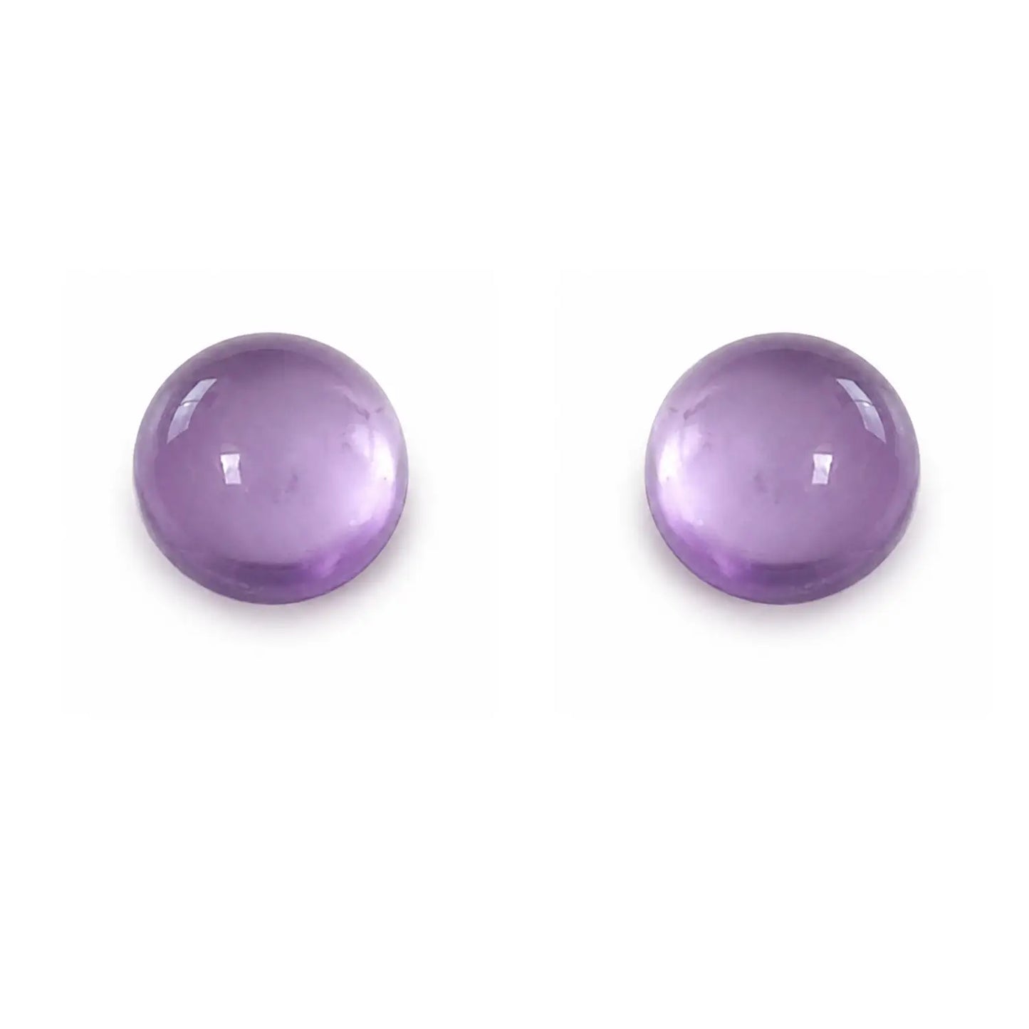 Amethyst Cabochon 3 mm rund – 2 Edelsteine Set