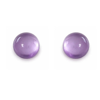 Amethyst Cabochon 3 mm rund – 2 Edelsteine Set