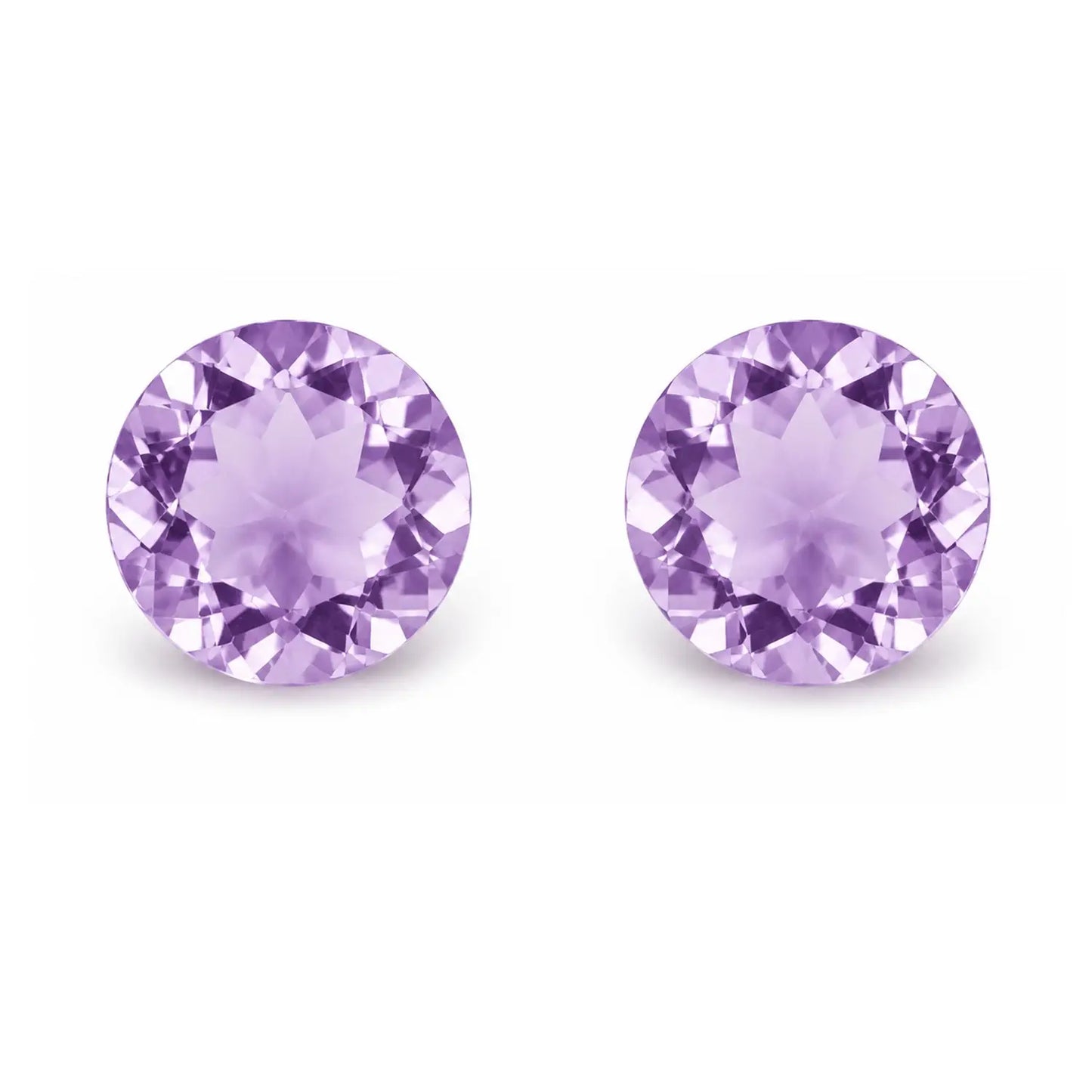 2 echte Amethyste mit rundem Facettenschliff, 5 mm Edelsteine