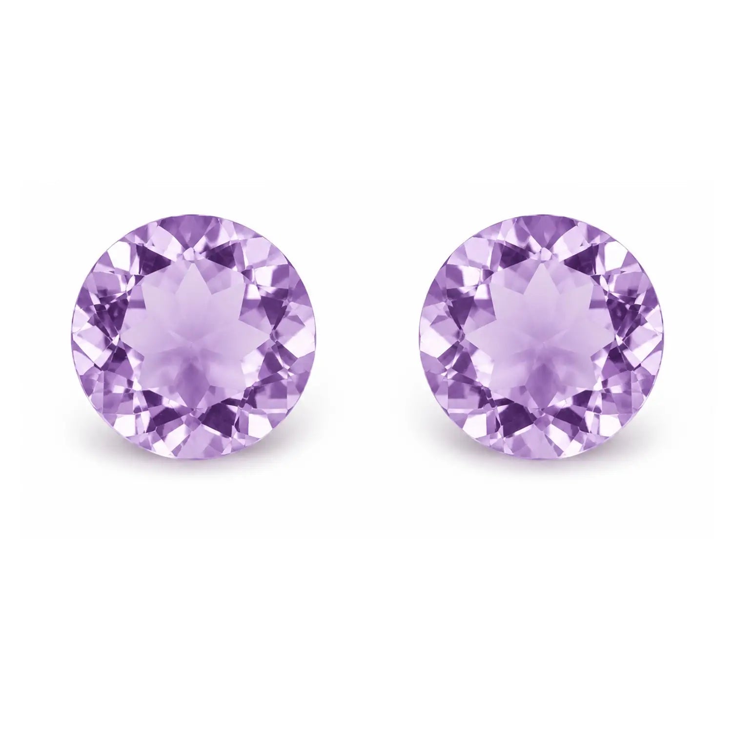 2 echte Amethyste mit rundem Facettenschliff, 5 mm Edelsteine