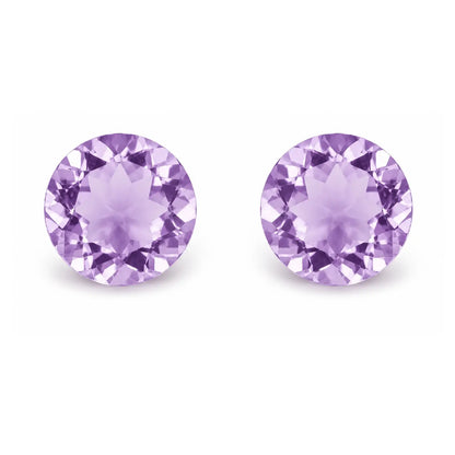 2 echte Amethyste mit rundem Facettenschliff, 5 mm Edelsteine