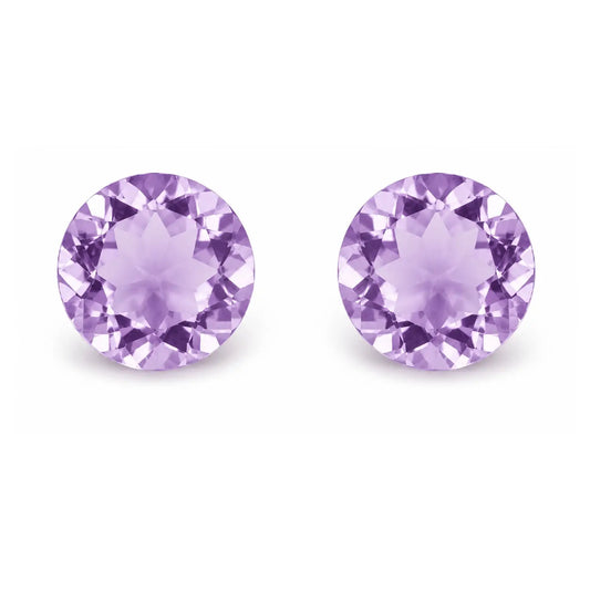 2 echte Amethyste mit rundem Facettenschliff, 5 mm Edelsteine