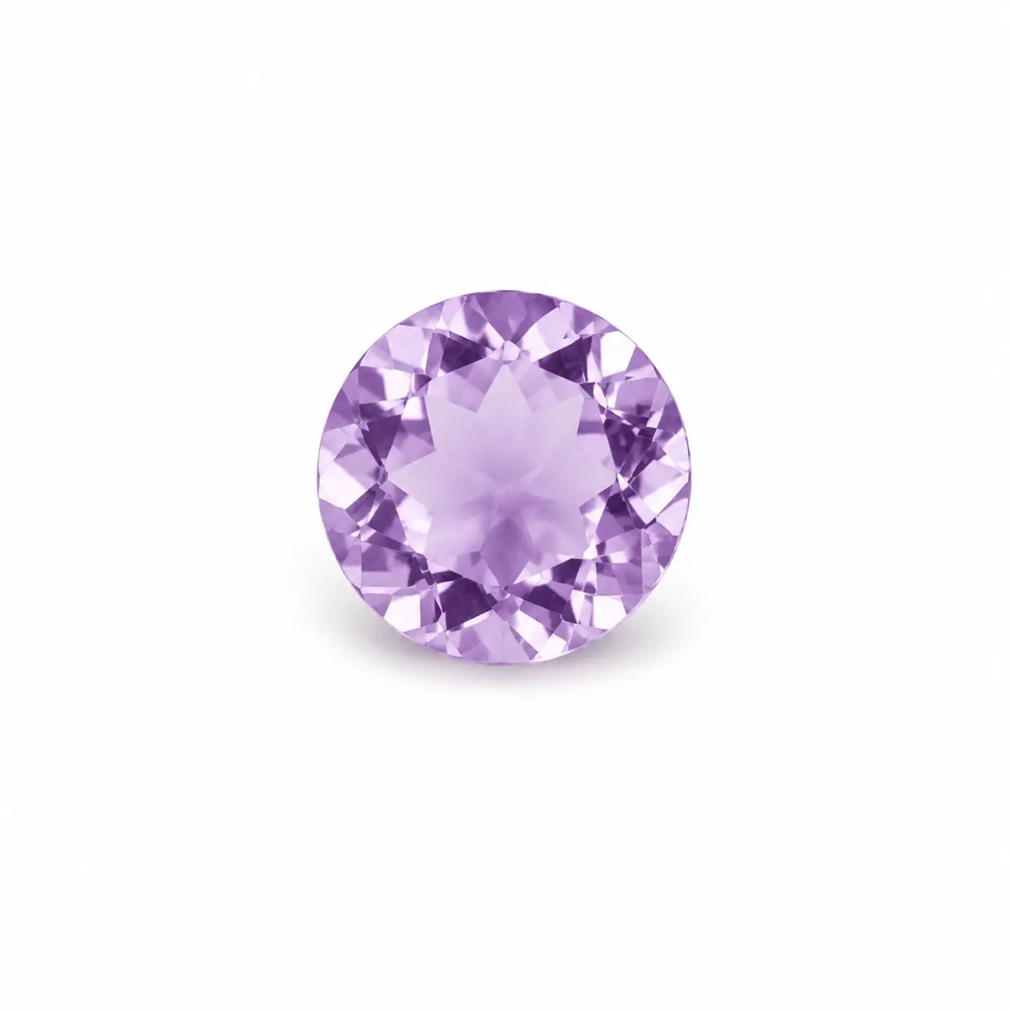 Natürlicher Amethyst rund facettiert 4 mm in zartem Lila