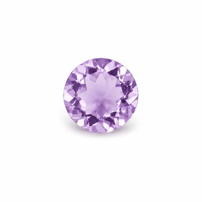 Natürlicher Amethyst rund facettiert 4 mm in zartem Lila