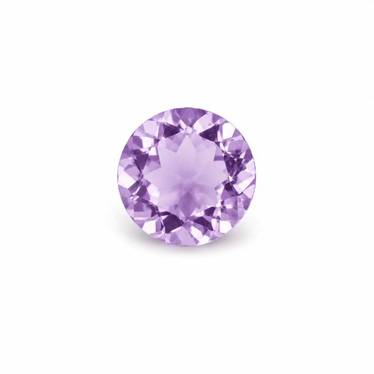 Natürlicher Amethyst rund facettiert 4 mm in zartem Lila