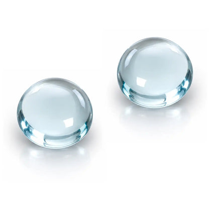 Aquamarin Cabochon 4 mm rund – 2 Edelsteine Set