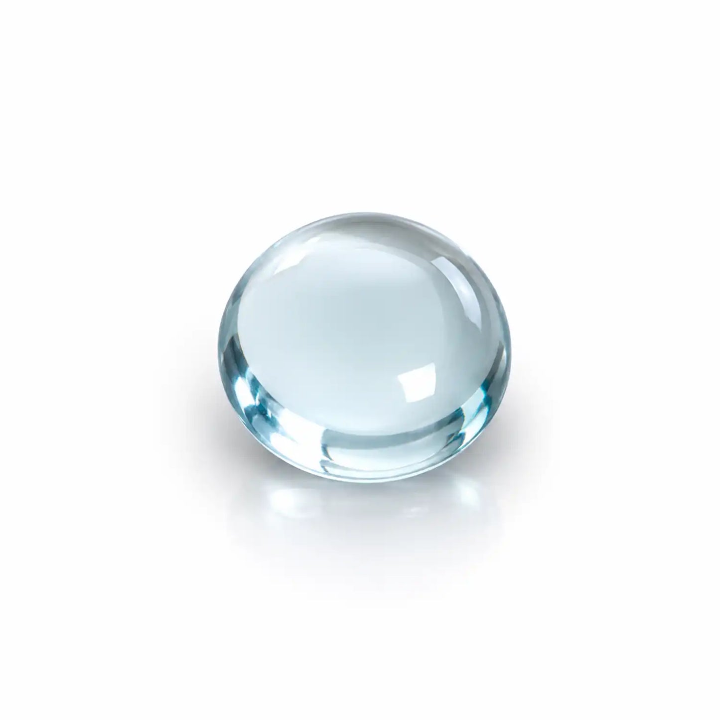 Natürlicher Aquamarin Cabochon 4 mm rund – echter Edelstein