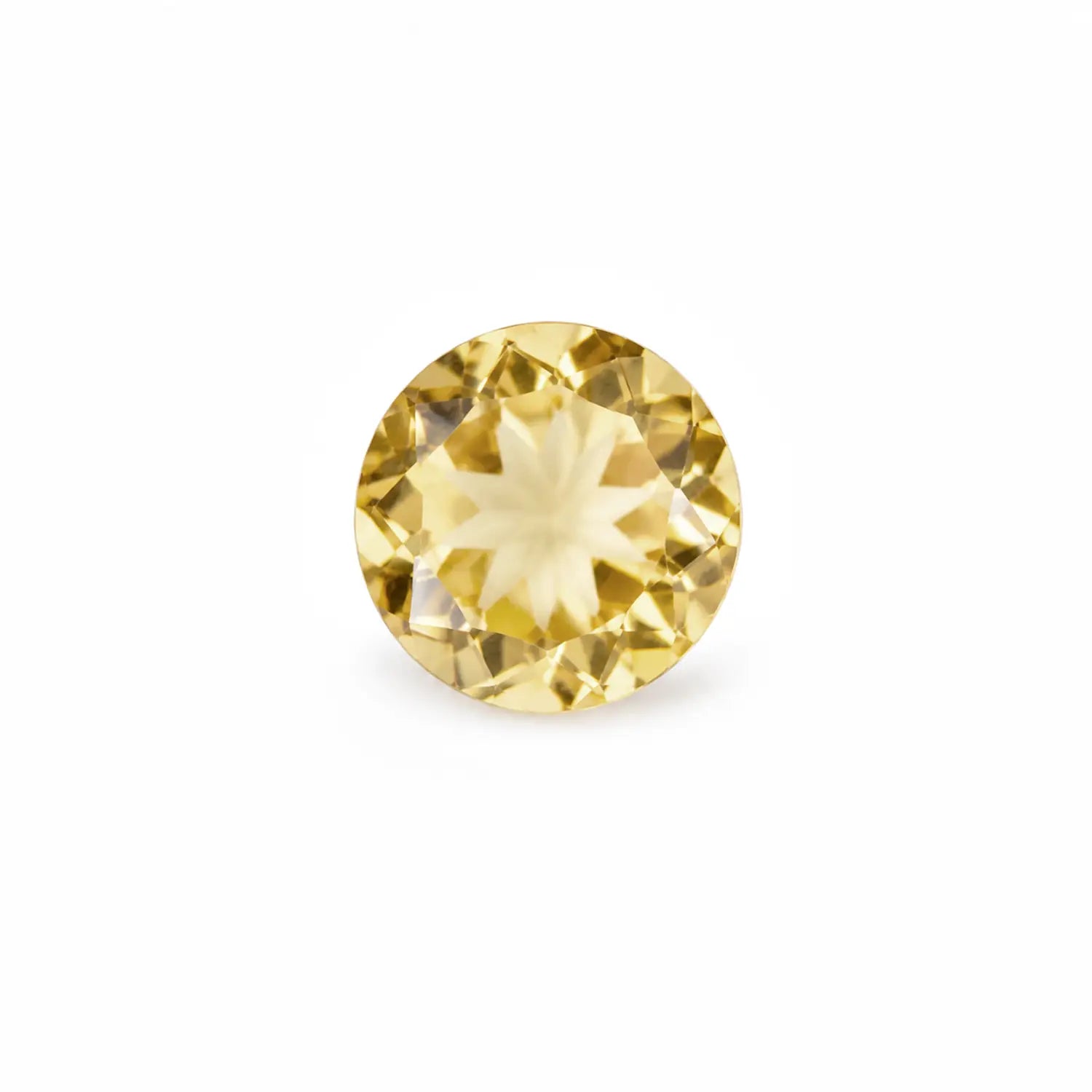 Citrin 4 mm rund facettiert– echter Edelstein Goldgelb