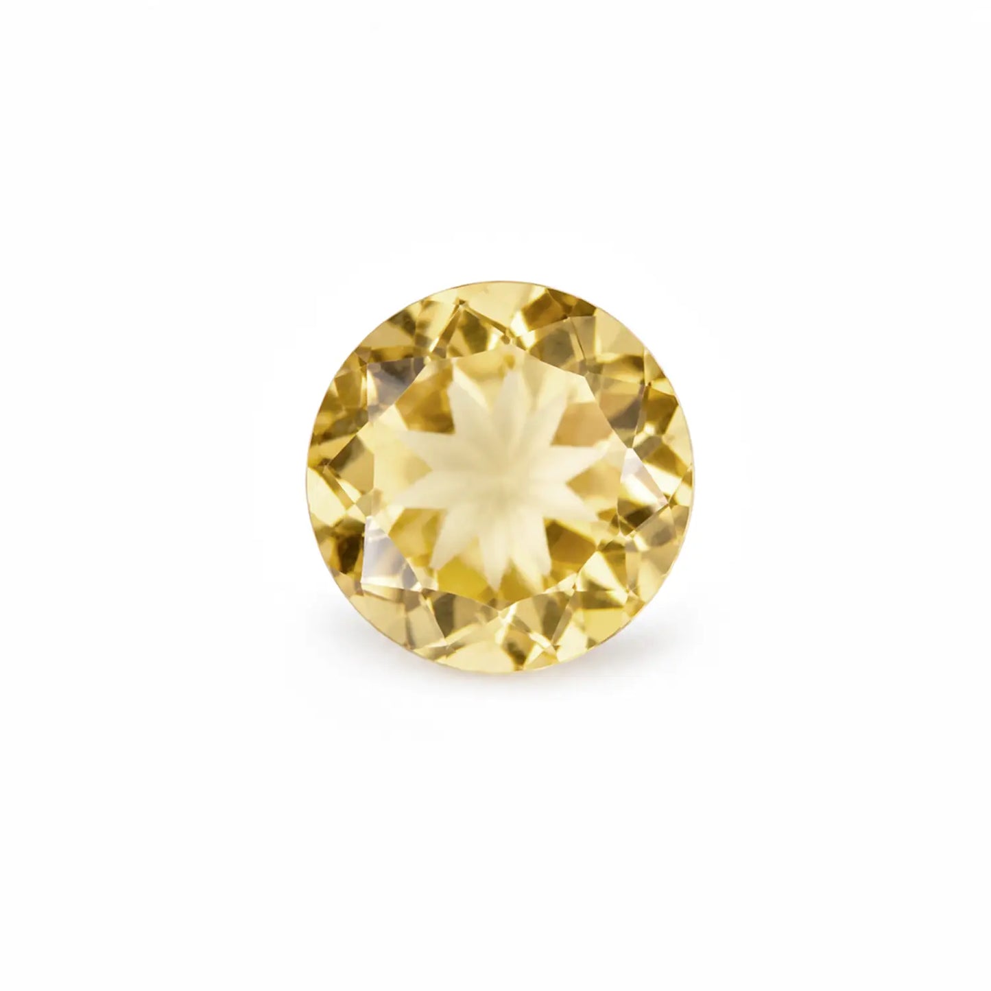 Citrin 5 mm rund facettiert– echter Edelstein Goldgelb