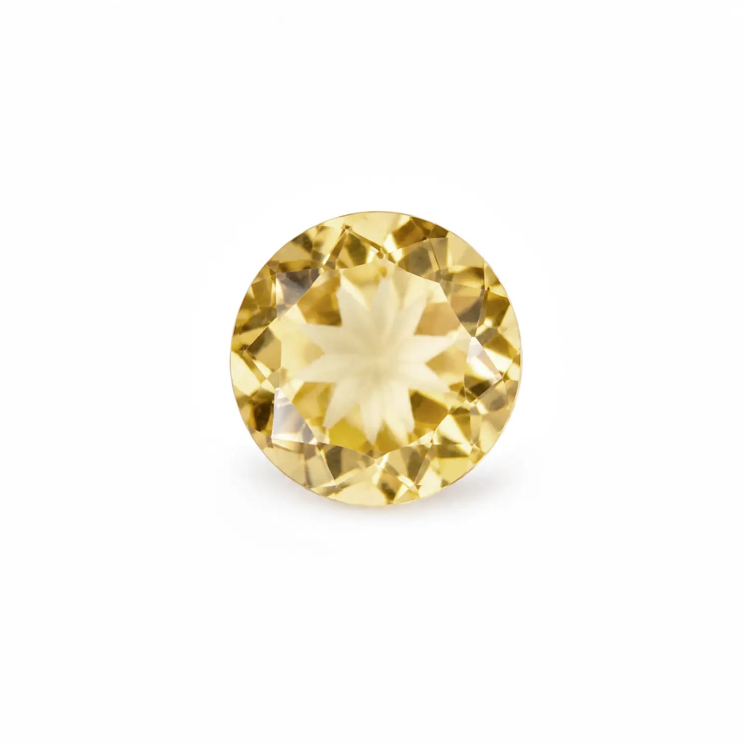 Citrin 5 mm rund facettiert– echter Edelstein Goldgelb