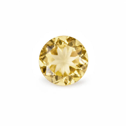 Citrin 5 mm rund facettiert– echter Edelstein Goldgelb