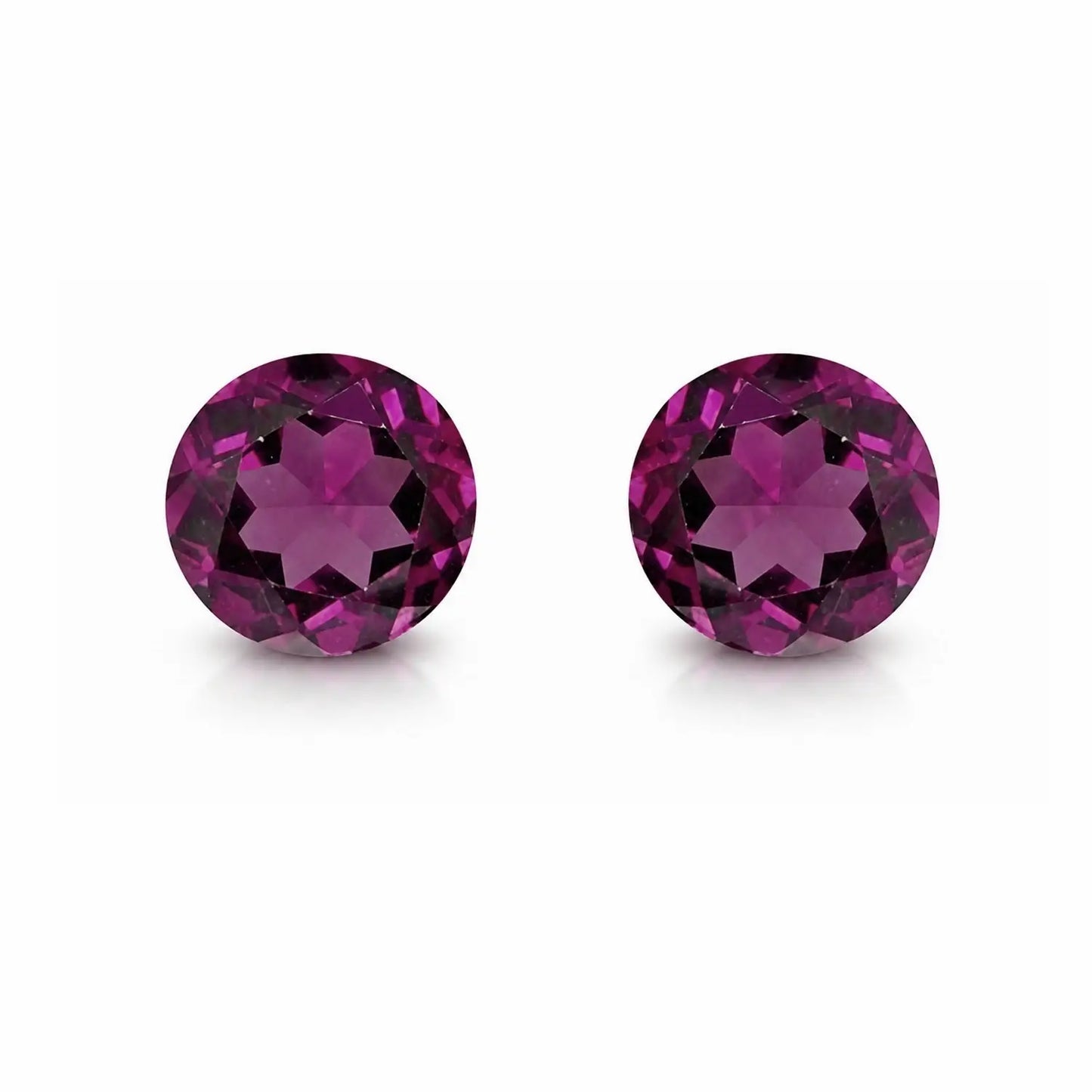 Natürlicher Rhodolith Granat 3 mm rund facettiert - 2 Edelsteine