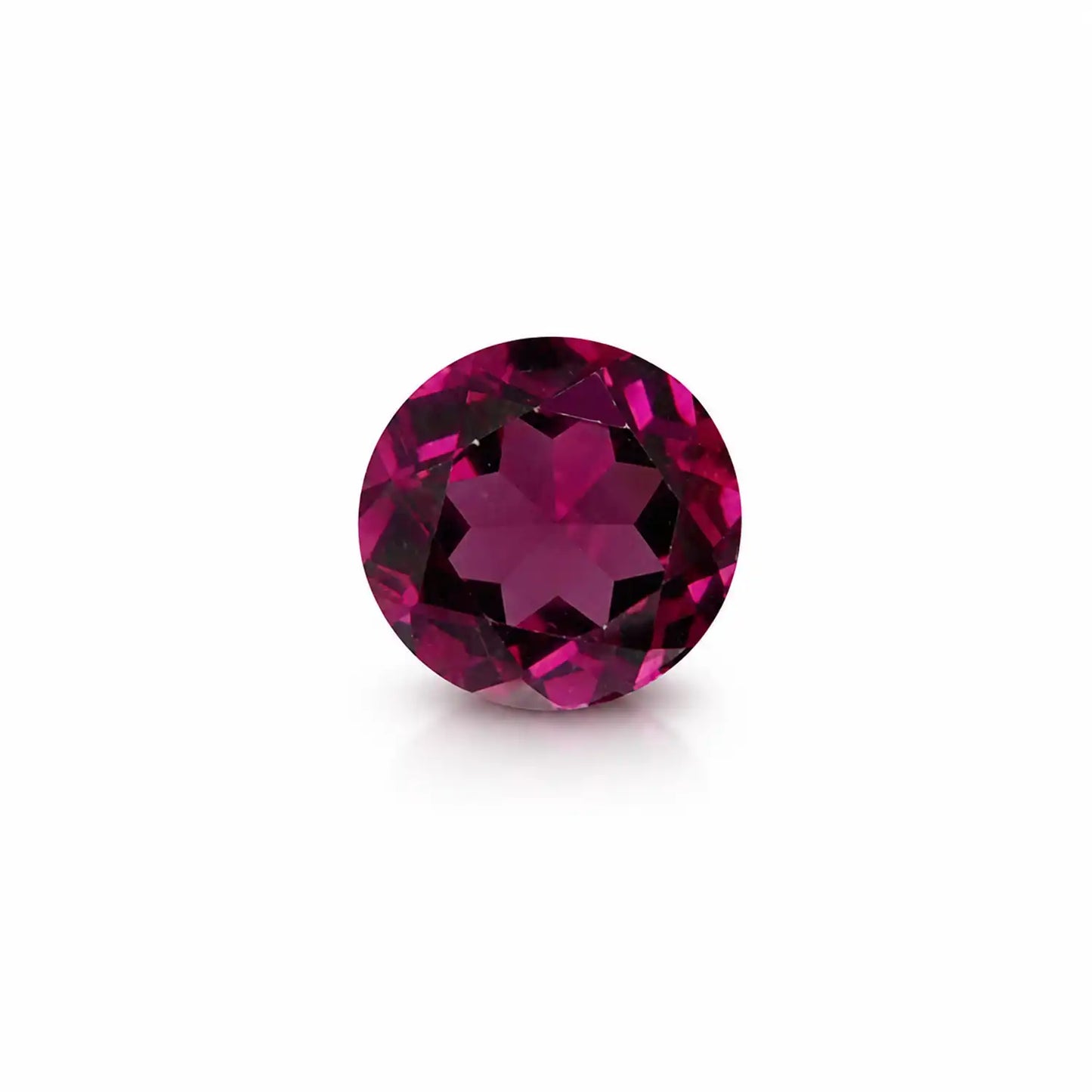 Echter Rhodolith Granat 5 mm mit rundem Facettenschliff