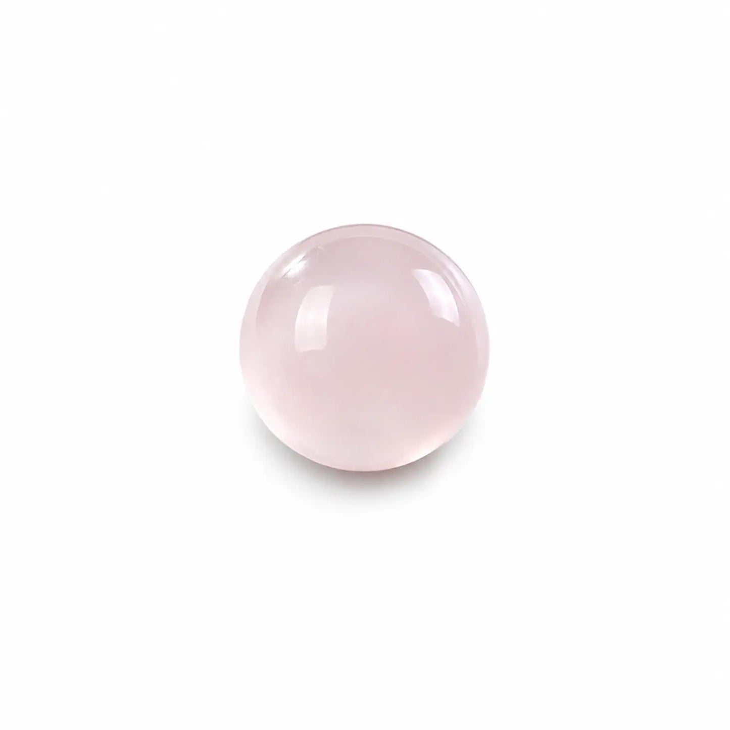 Natürlicher Rosenquarz Cabochon 4 mm in zartem Hellrosa