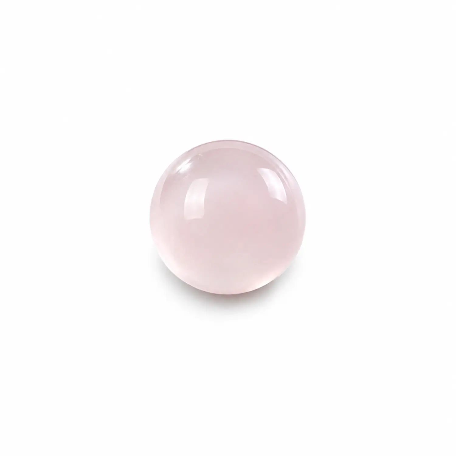 Natürlicher Rosenquarz Cabochon 4 mm in zartem Hellrosa