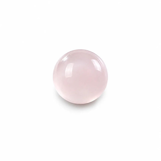 Natürlicher Rosenquarz Cabochon 4 mm in zartem Hellrosa