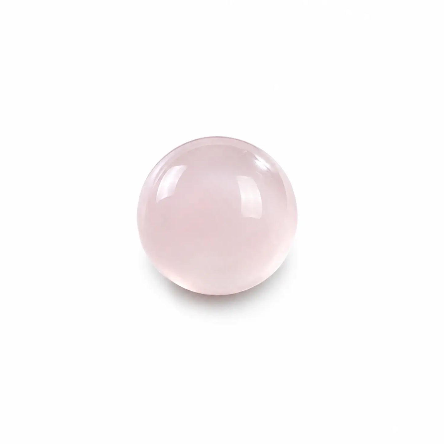 Echter Rosenquarz rund Cabochon 5 mm in zartem Hellrosa