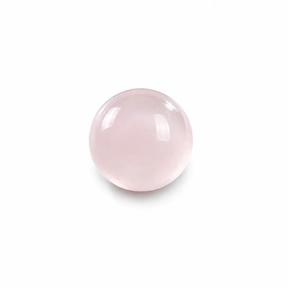 Echter Rosenquarz rund Cabochon 5 mm in zartem Hellrosa