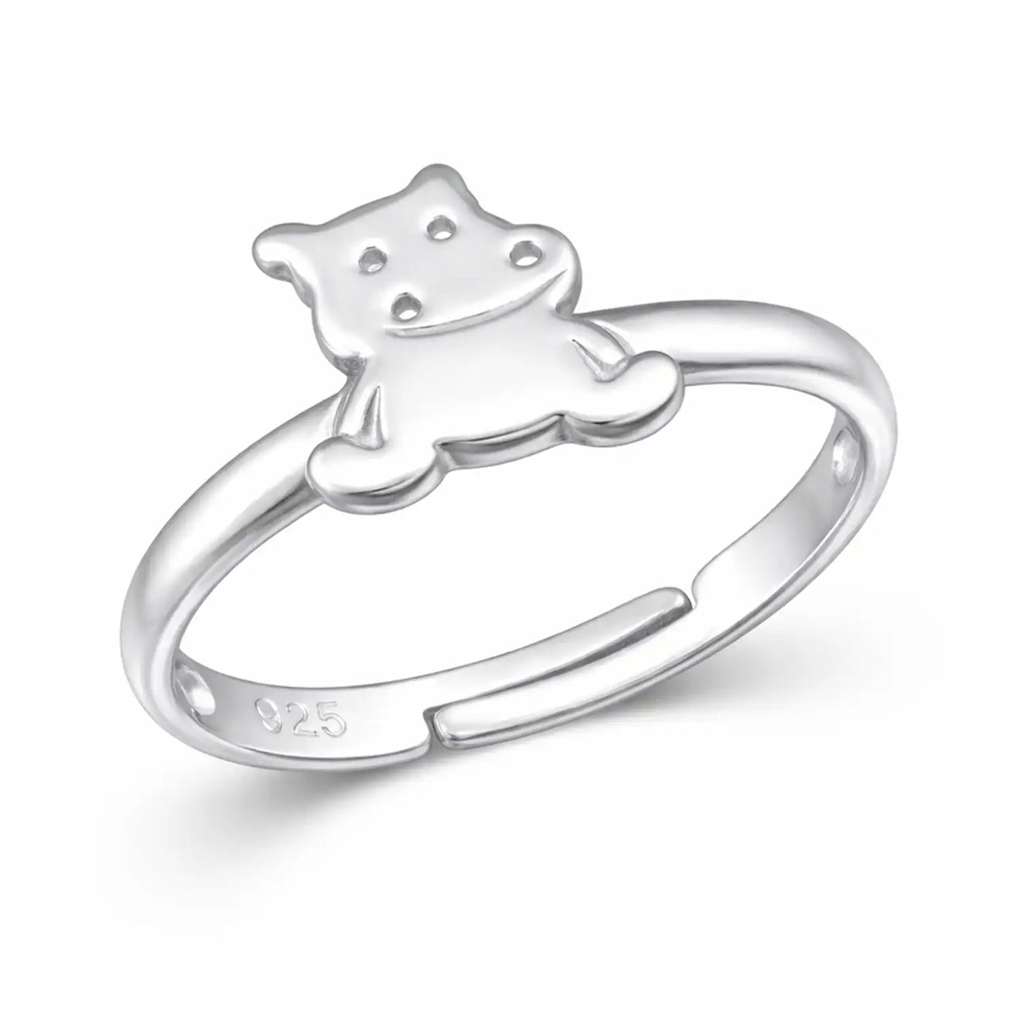Nilpferd Kinder Fingerring 925 Silber – Hippo Ring Bild 1