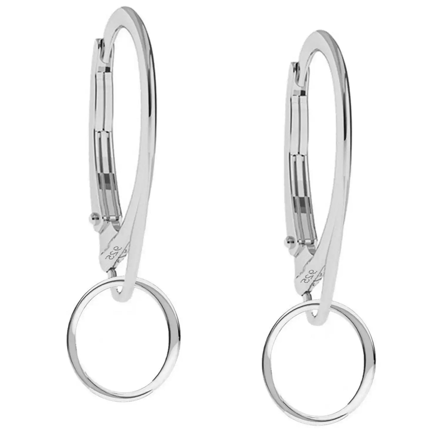 Ohrringe mit Ring 925 Silber – für Charms wechselbar 10 mm Bild 2