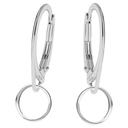 Ohrringe mit Ring 925 Silber – für Charms wechselbar 16 mm Bild 3